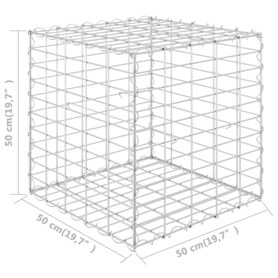 Gabion Plantenbak Verhoogd Kubus Staaldraad 50 x 50 x 50 cm