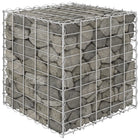 Gabion plantenbak kubus 50x50x50 cm staaldraad zilver