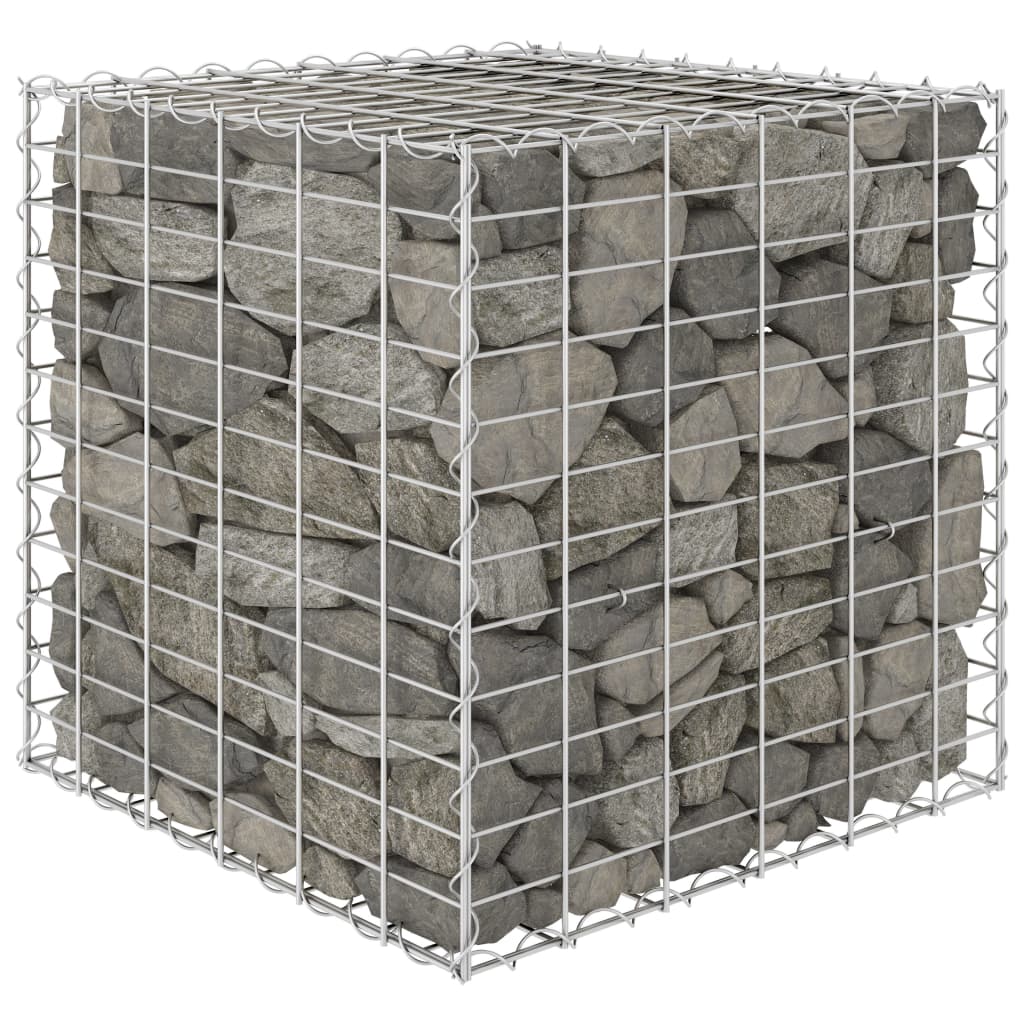 Gabion Plantenbak Verhoogd Kubus Staaldraad 60 x 60 x 60 cm