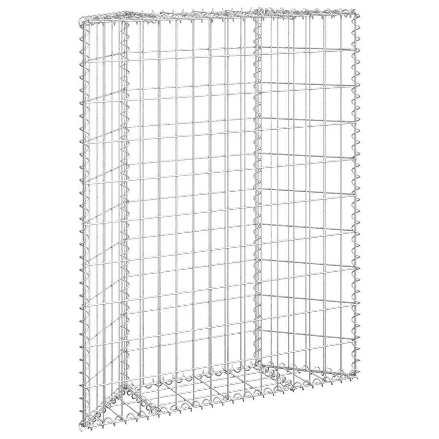 Gabion Plantenbak Trapezium Gegalvaniseerd Staal 80 x 20 x 100 cm