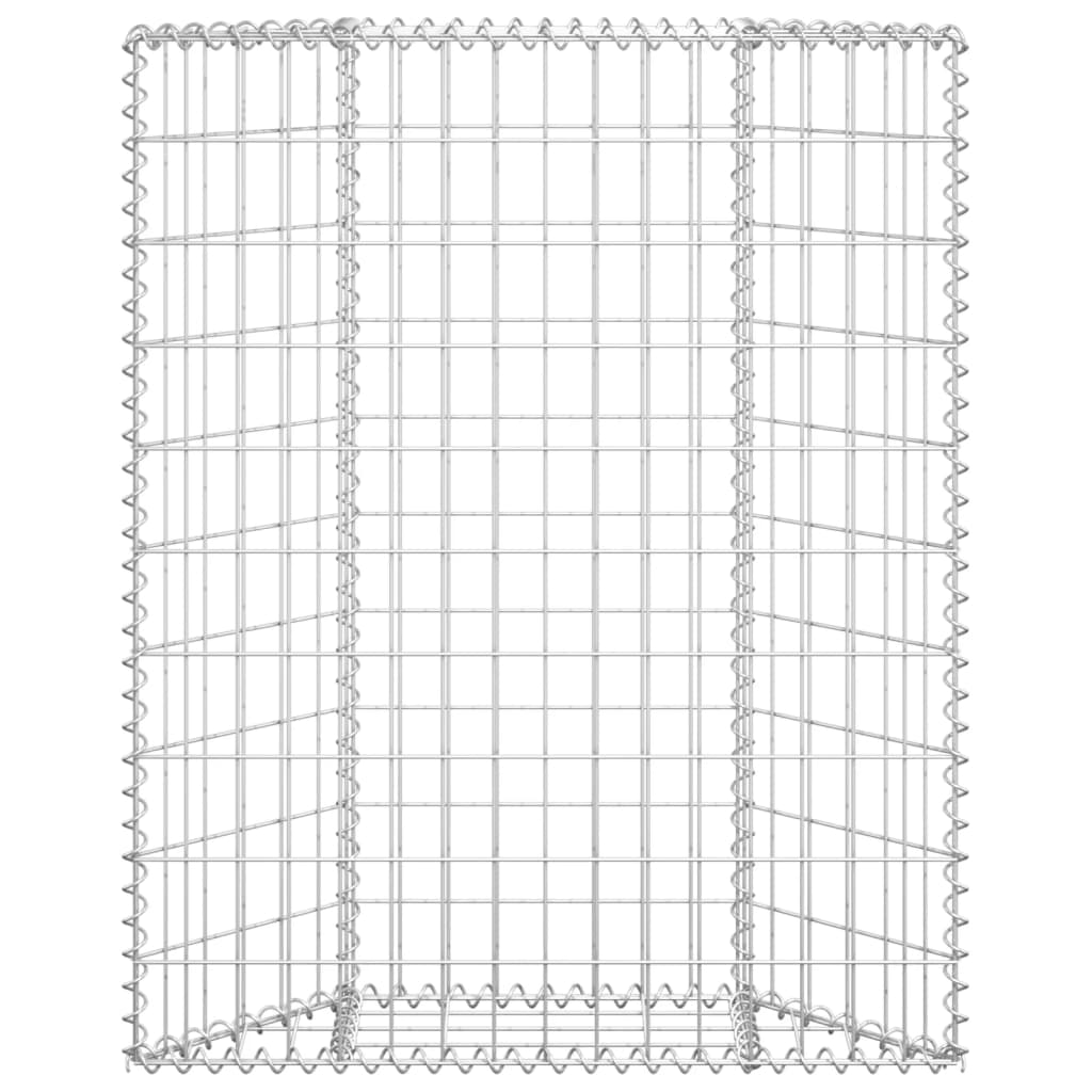 Gabion Plantenbak Trapezium Gegalvaniseerd Staal 80 x 20 x 100 cm