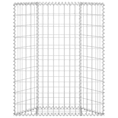 Gabion Plantenbak Trapezium Gegalvaniseerd Staal 80 x 20 x 100 cm