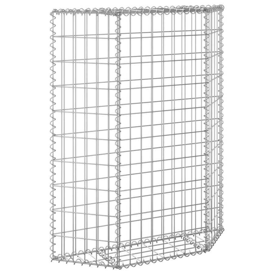 Gabion Plantenbak Trapezium Gegalvaniseerd Staal 80 x 20 x 100 cm