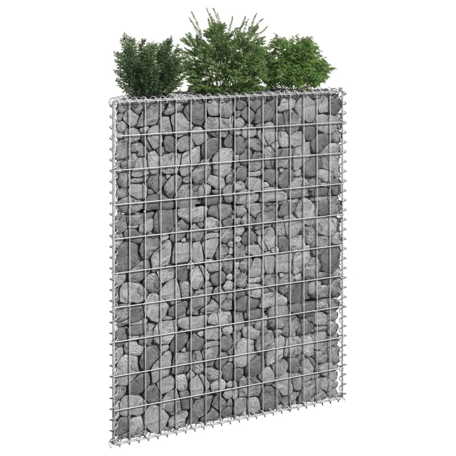 Gabion Plantenbak Trapezium Gegalvaniseerd Staal 80 x 20 x 100 cm