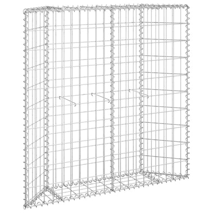 Gabion Plantenbak Trapezium Gegalvaniseerd Staal 100 x 20 x 100 cm
