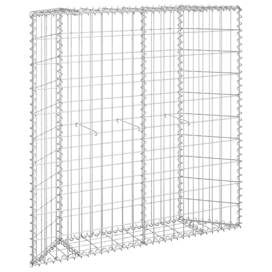 Gabion Plantenbak Trapezium Gegalvaniseerd Staal 100 x 20 x 100 cm