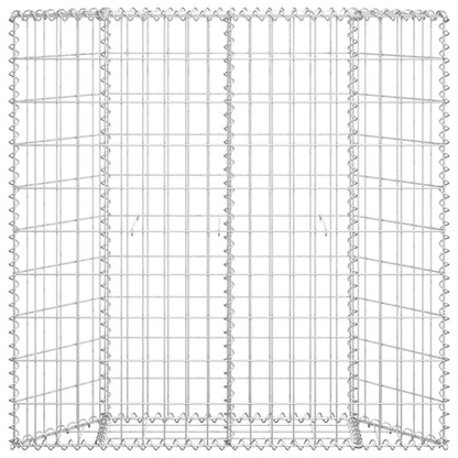 Gabion Plantenbak Trapezium Gegalvaniseerd Staal 100 x 20 x 100 cm