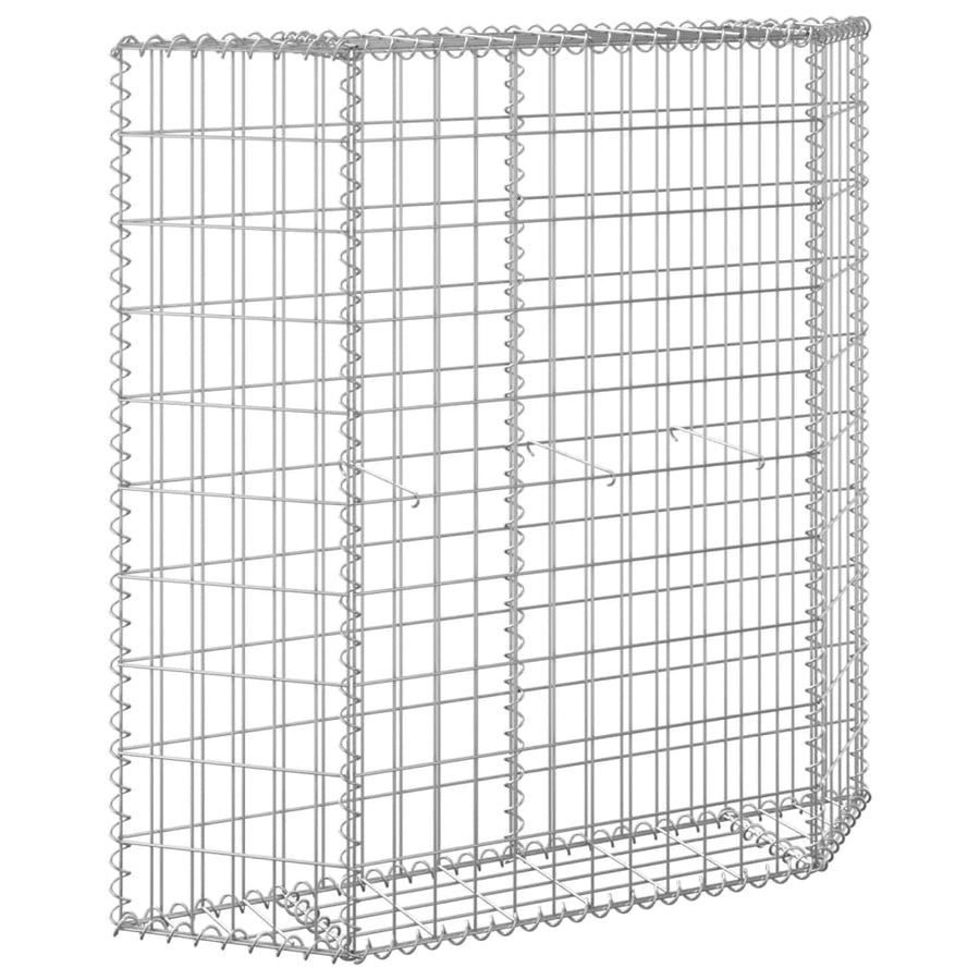 Gabion Plantenbak Trapezium Gegalvaniseerd Staal 100 x 20 x 100 cm