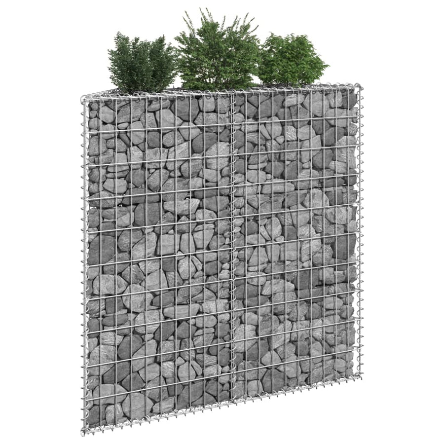 Gabion Plantenbak Trapezium Gegalvaniseerd Staal 100 x 20 x 100 cm