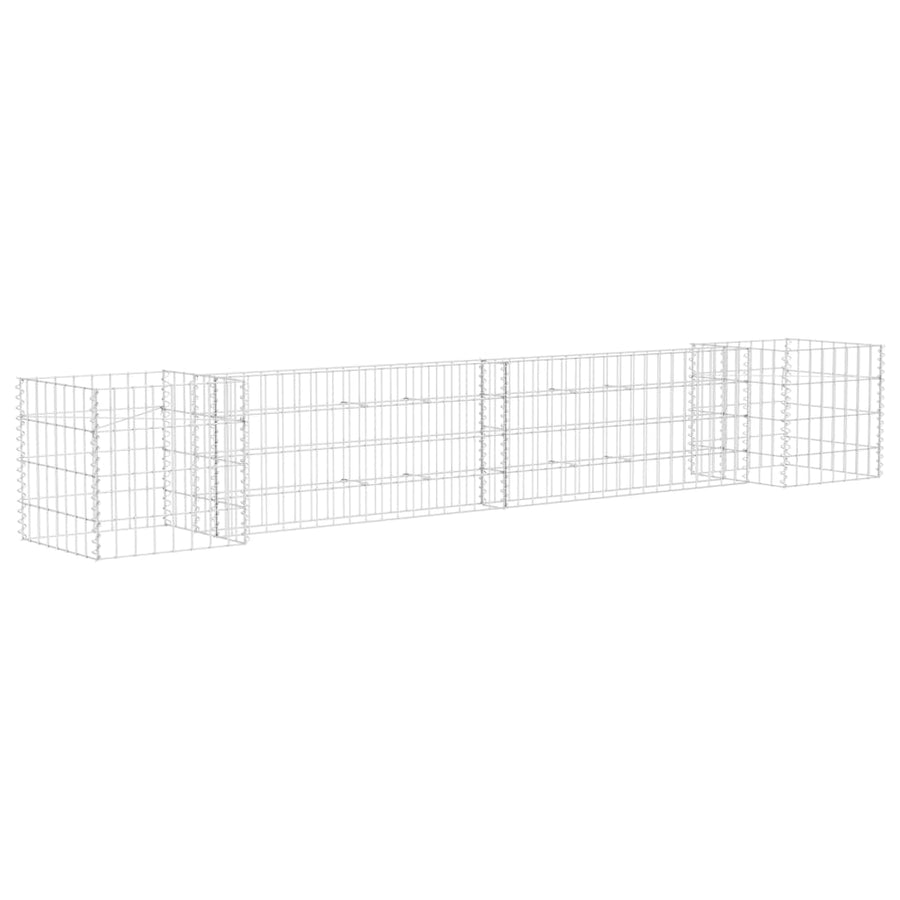 Gabion Plantenbak H-Vormig Staaldraad 260 x 40 x 40 cm