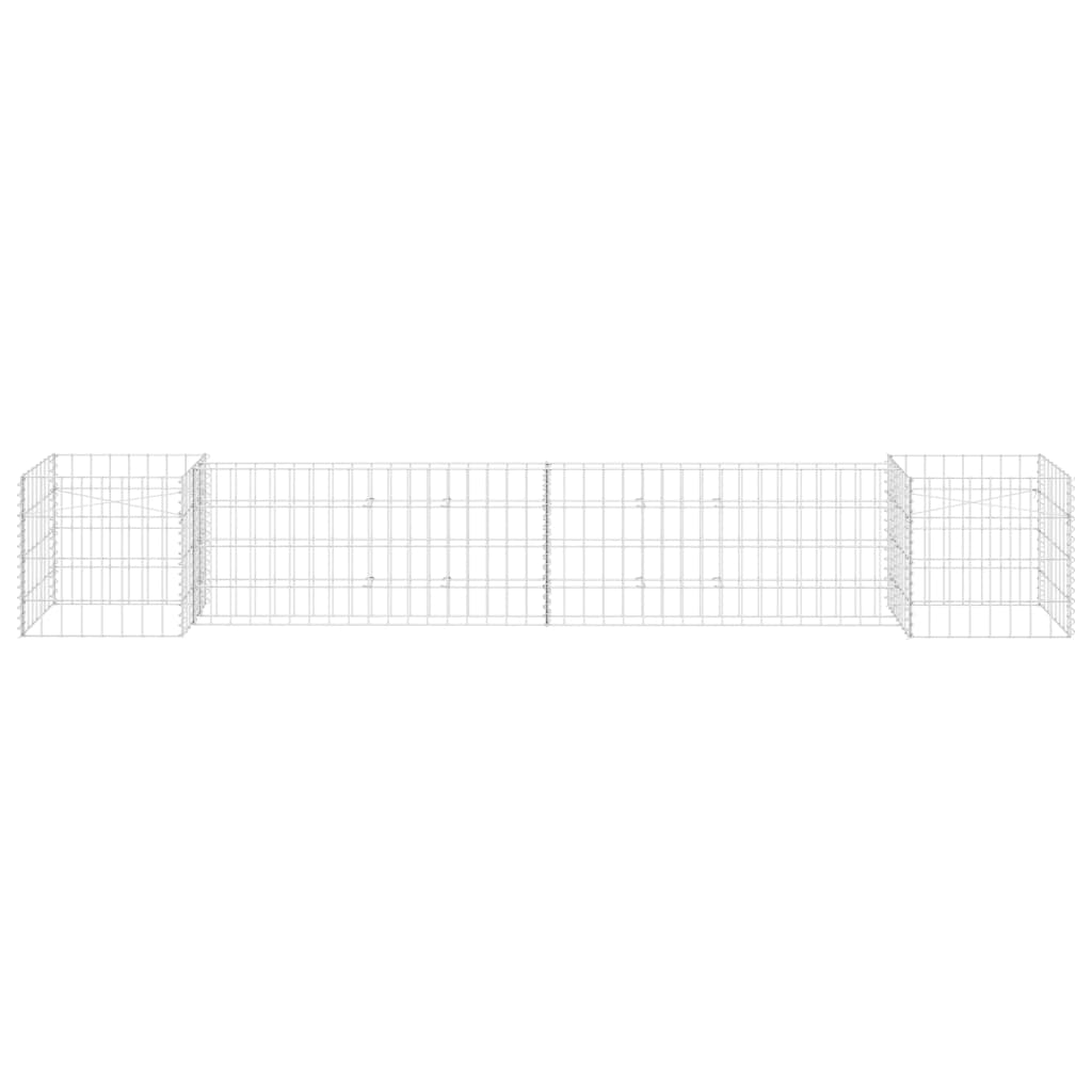 Gabion Plantenbak H-Vormig Staaldraad 260 x 40 x 40 cm
