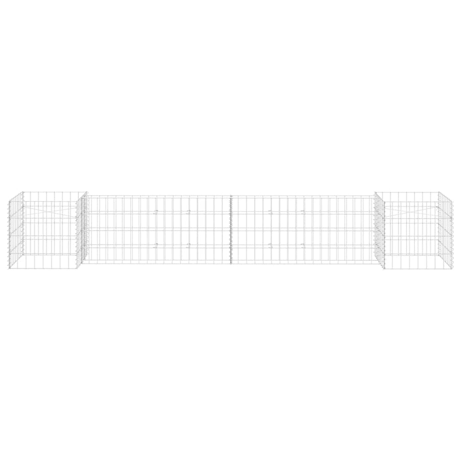 Gabion Plantenbak H-Vormig Staaldraad 260 x 40 x 40 cm