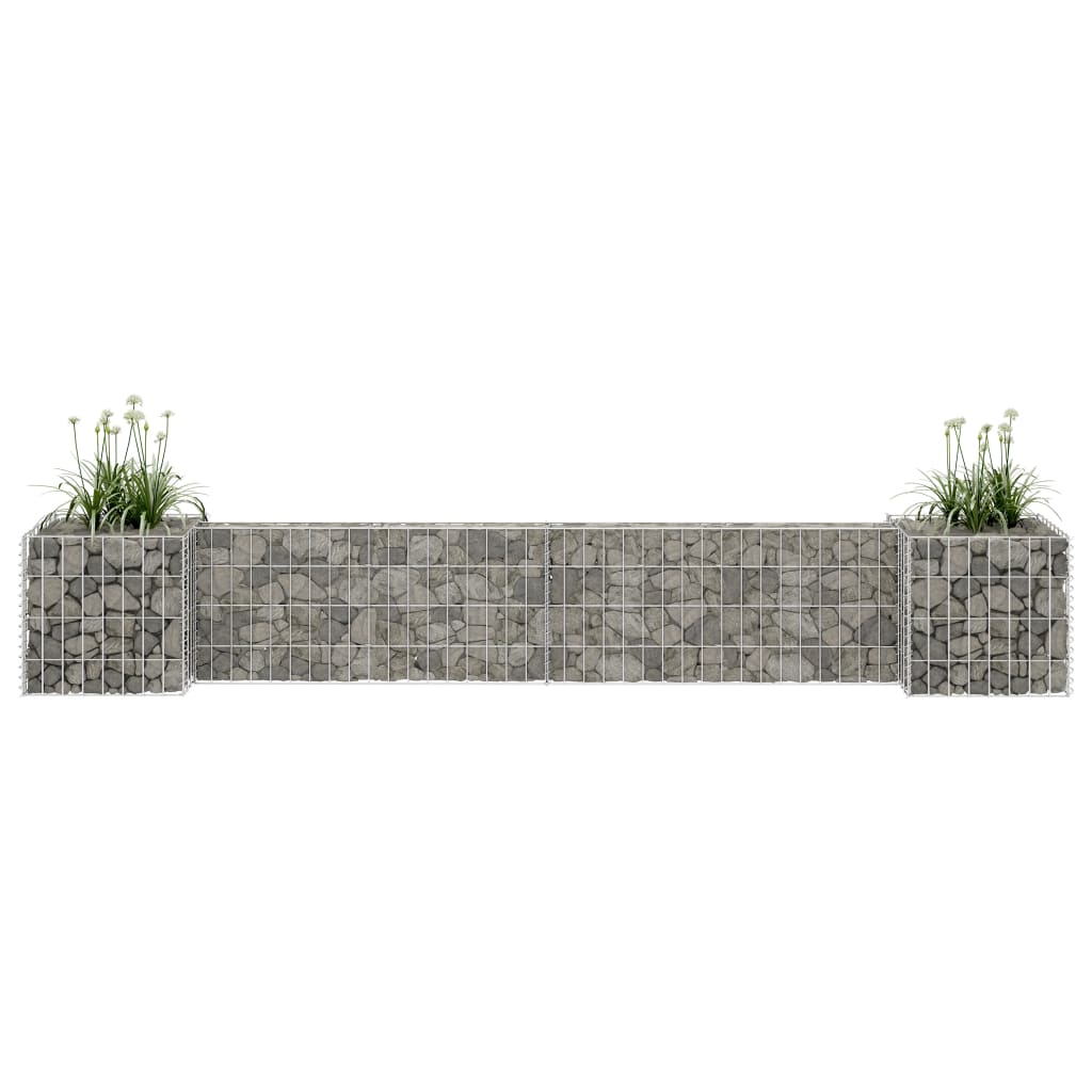 Gabion Plantenbak H-Vormig Staaldraad 260 x 40 x 40 cm