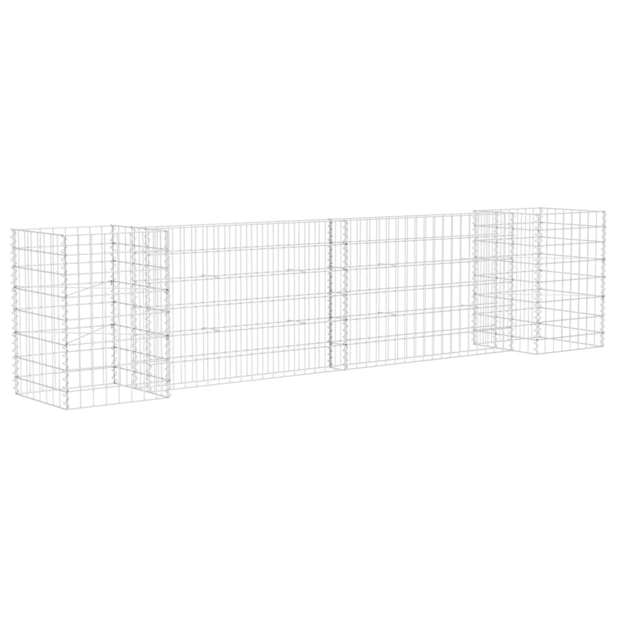 Gabion Plantenbak H-Vormig Staaldraad 260 x 40 x 60 cm