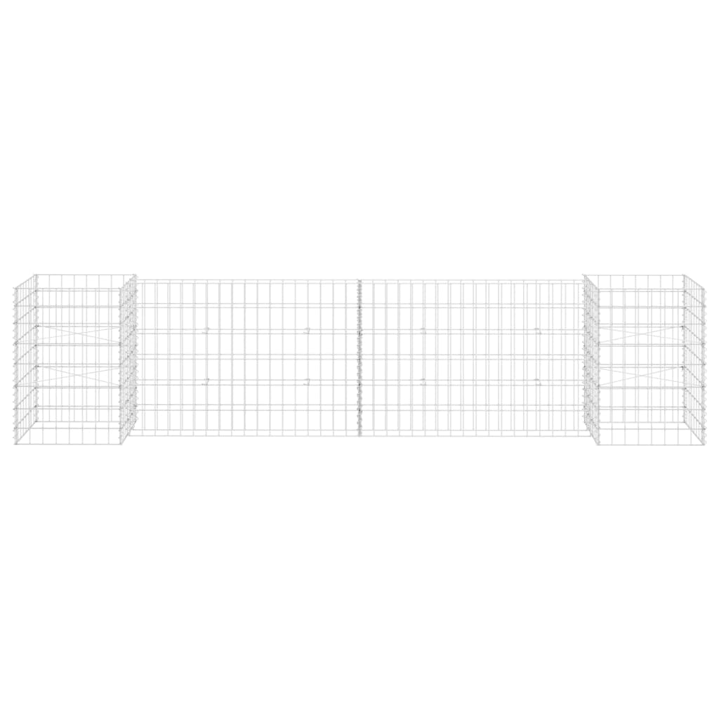 Gabion Plantenbak H-Vormig Staaldraad 260 x 40 x 60 cm