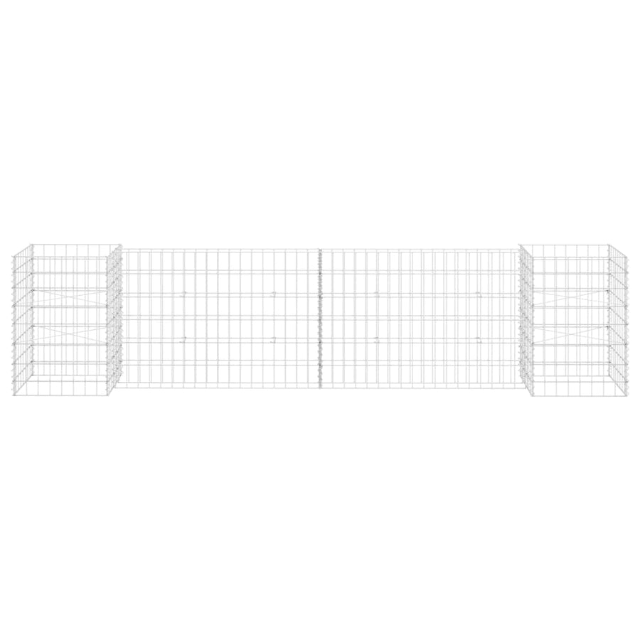 Gabion Plantenbak H-Vormig Staaldraad 260 x 40 x 60 cm
