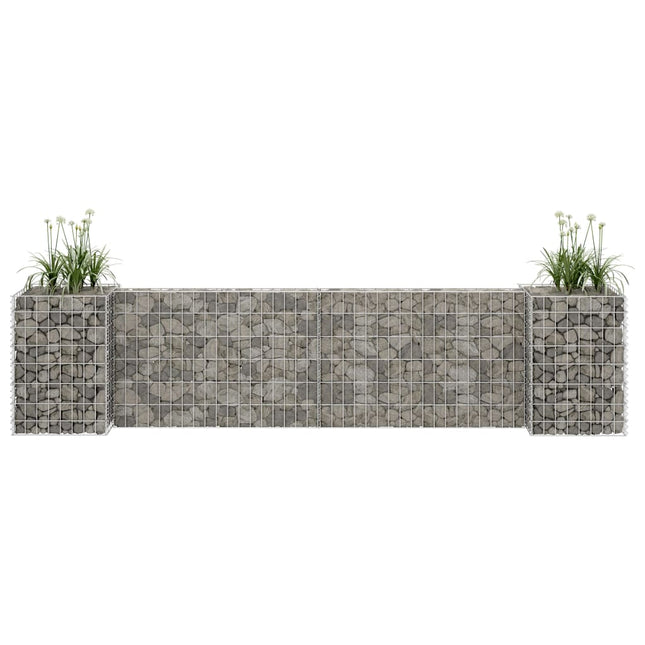 Gabion Plantenbak H-Vormig Staaldraad 260 x 40 x 60 cm