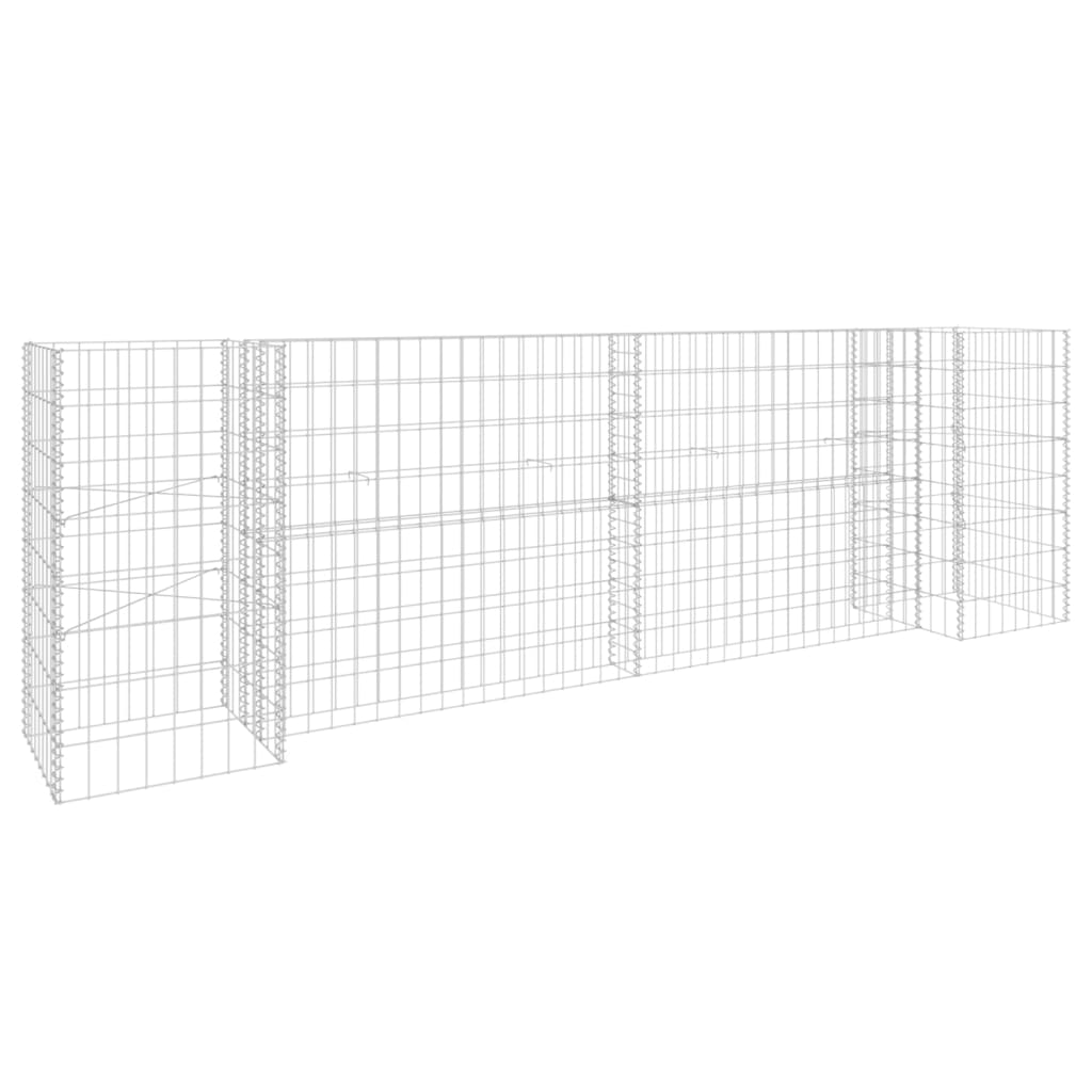 Gabion Plantenbak H-Vormig Staaldraad 260 x 40 x 80 cm