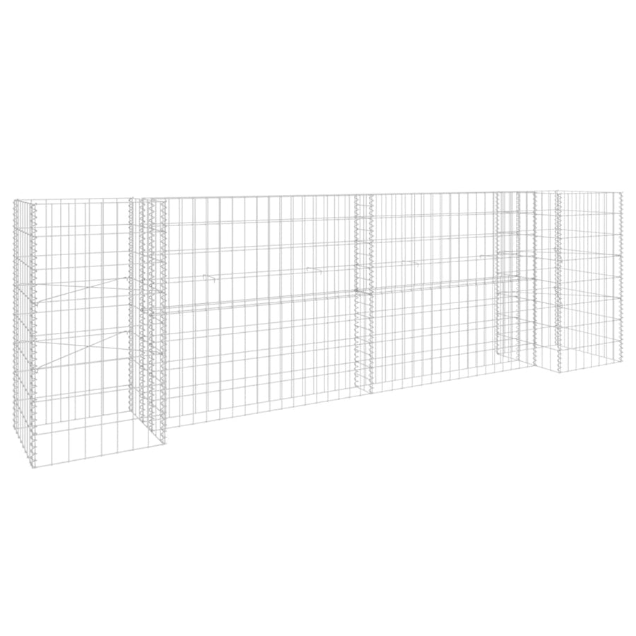 Gabion Plantenbak H-Vormig Staaldraad 260 x 40 x 80 cm