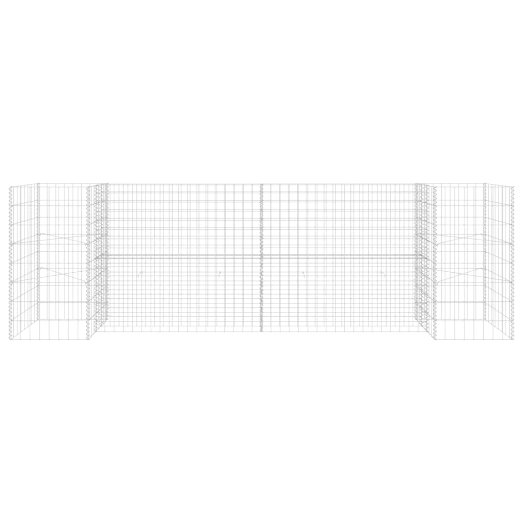 Gabion Plantenbak H-Vormig Staaldraad 260 x 40 x 80 cm