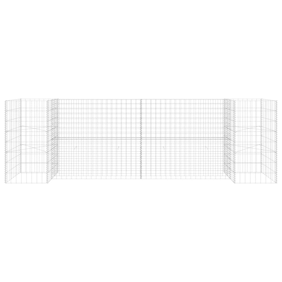 Gabion Plantenbak H-Vormig Staaldraad 260 x 40 x 80 cm
