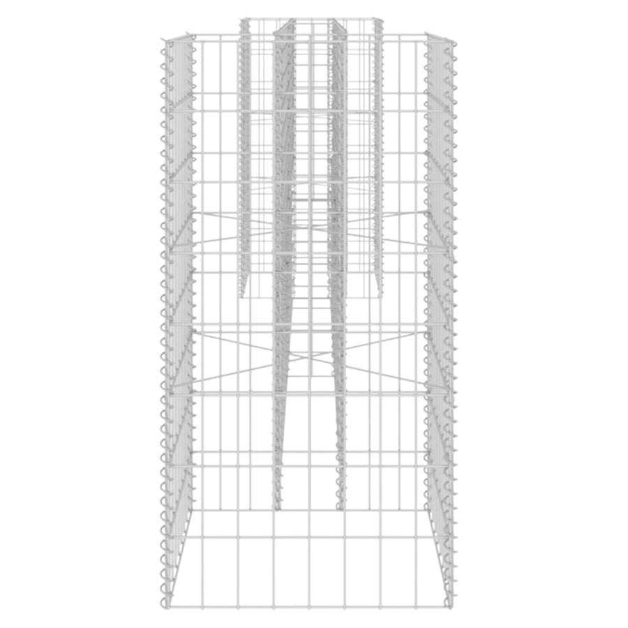 Gabion Plantenbak H-Vormig Staaldraad 260 x 40 x 80 cm
