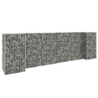 Gabion planter H-shaped 260x40x80 cm steel wire