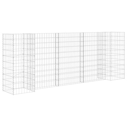Gabion Plantenbak H-Vormig Staaldraad 260 x 40 x 100 cm