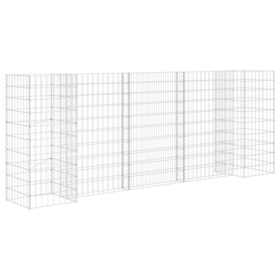 Gabion Plantenbak H-Vormig Staaldraad 260 x 40 x 100 cm