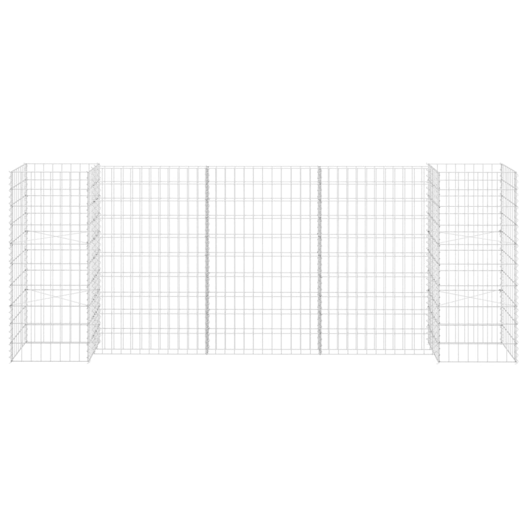 Gabion Plantenbak H-Vormig Staaldraad 260 x 40 x 100 cm