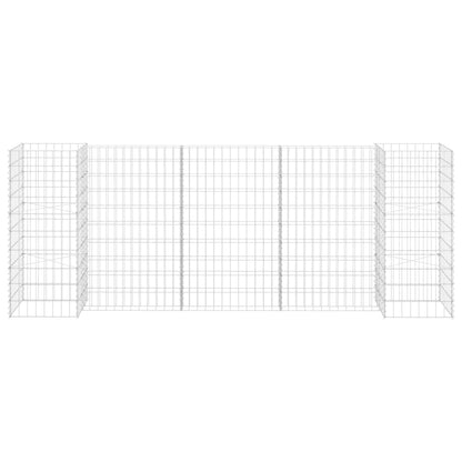 Gabion Plantenbak H-Vormig Staaldraad 260 x 40 x 100 cm