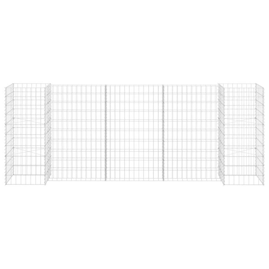 Gabion Plantenbak H-Vormig Staaldraad 260 x 40 x 100 cm