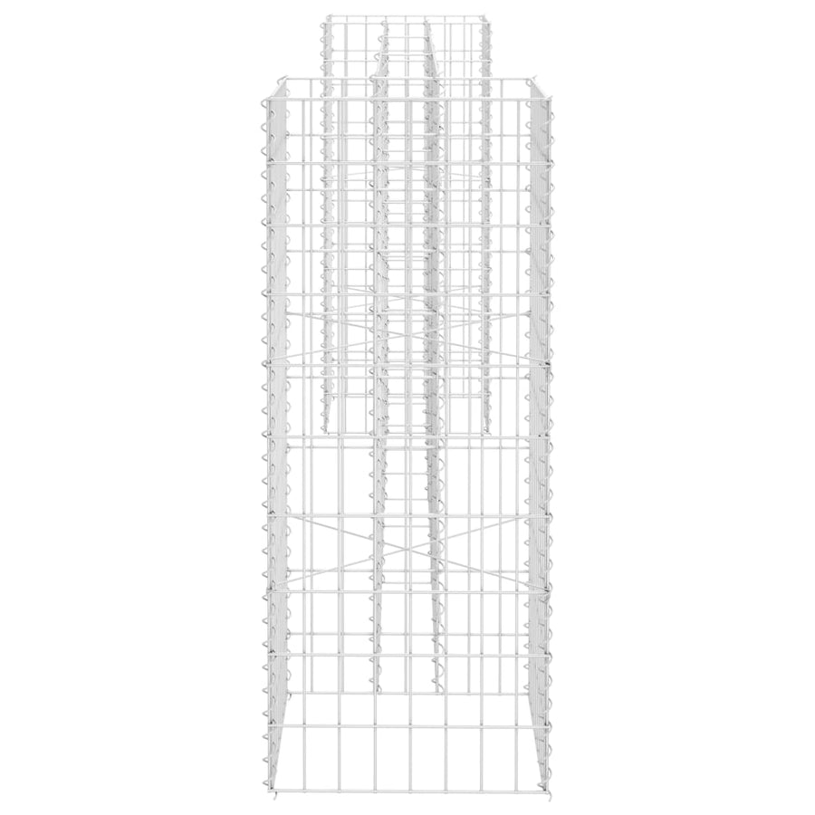 Gabion Plantenbak H-Vormig Staaldraad 260 x 40 x 100 cm