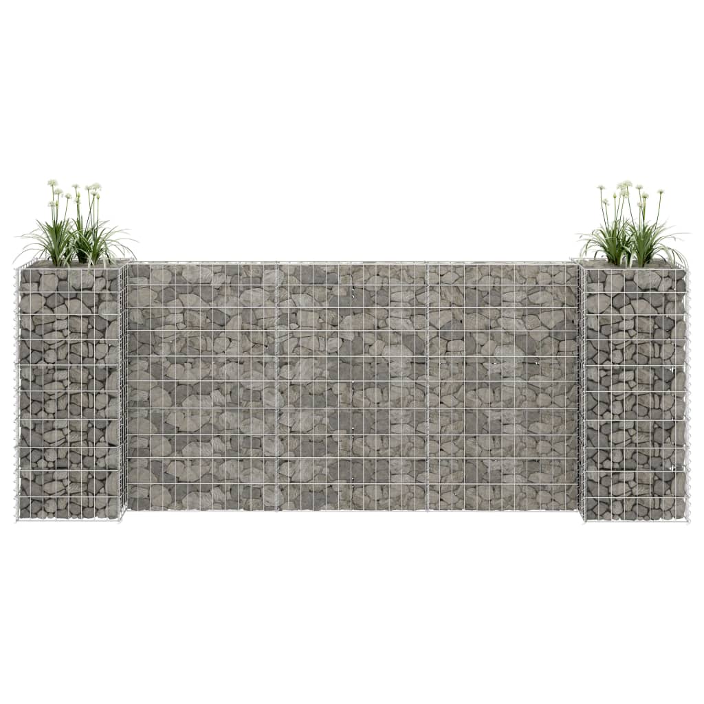 Gabion Plantenbak H-Vormig Staaldraad 260 x 40 x 100 cm