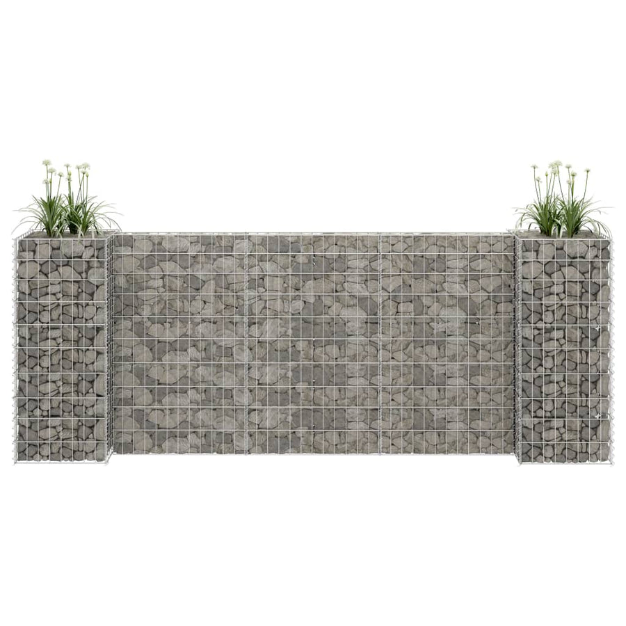 Gabion Plantenbak H-Vormig Staaldraad 260 x 40 x 100 cm