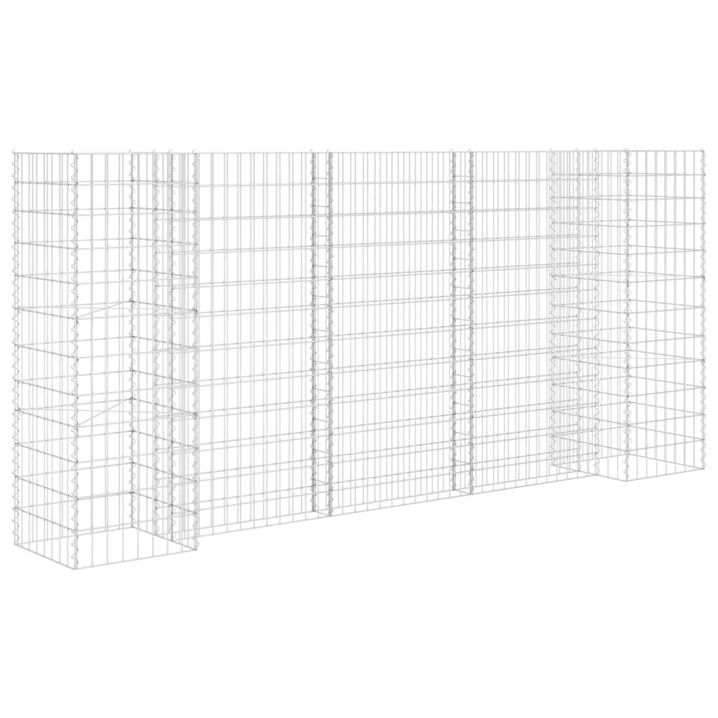 Gabion Plantenbak H-Vormig Staaldraad 260 x 40 x 120 cm
