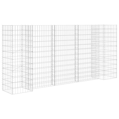 Gabion Plantenbak H-Vormig Staaldraad 260 x 40 x 120 cm