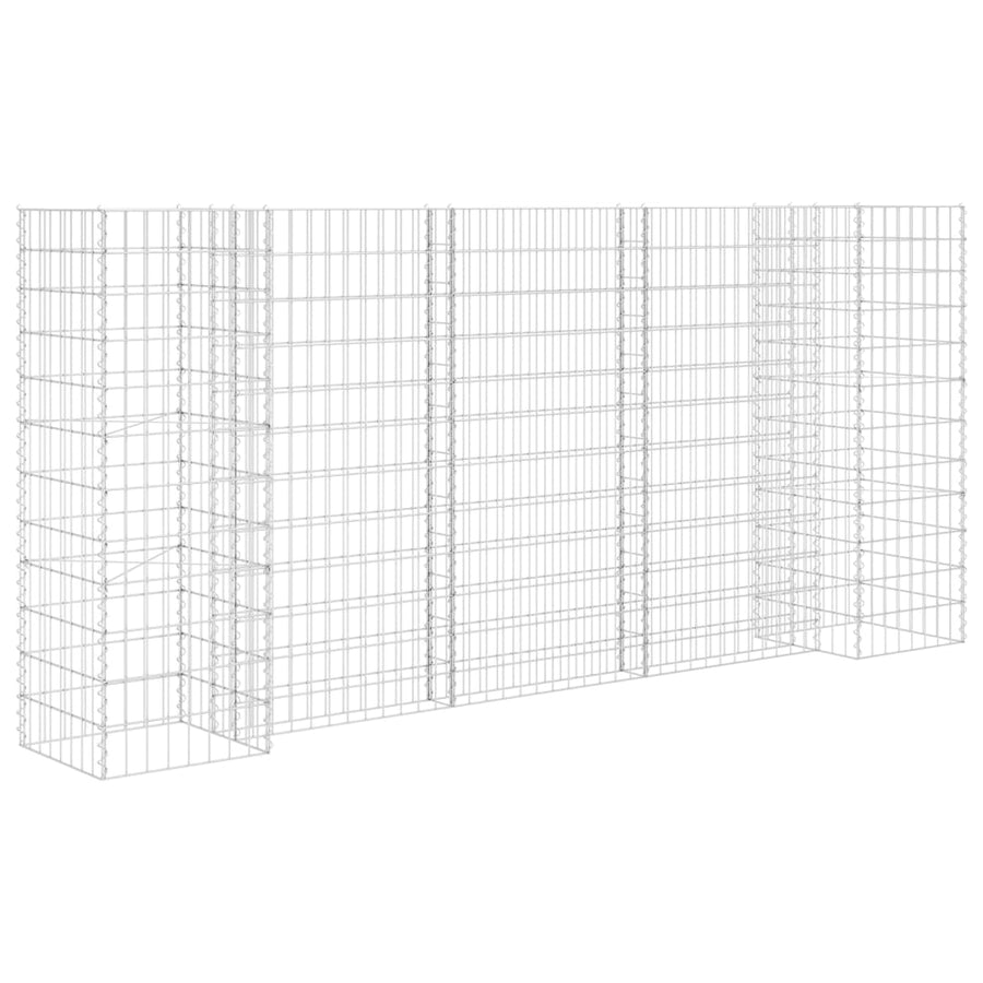Gabion Plantenbak H-Vormig Staaldraad 260 x 40 x 120 cm