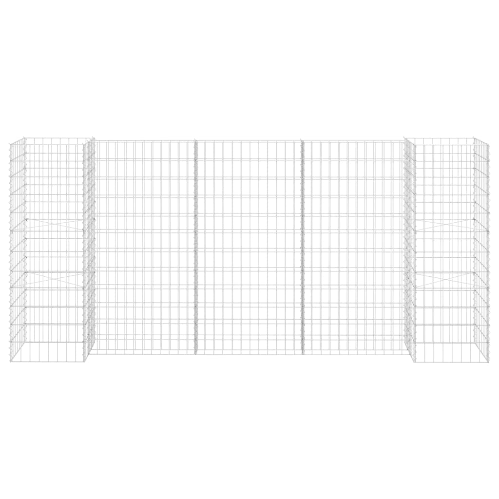 Gabion Plantenbak H-Vormig Staaldraad 260 x 40 x 120 cm