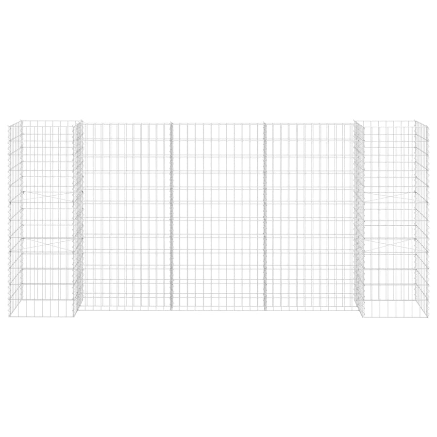 Gabion Plantenbak H-Vormig Staaldraad 260 x 40 x 120 cm