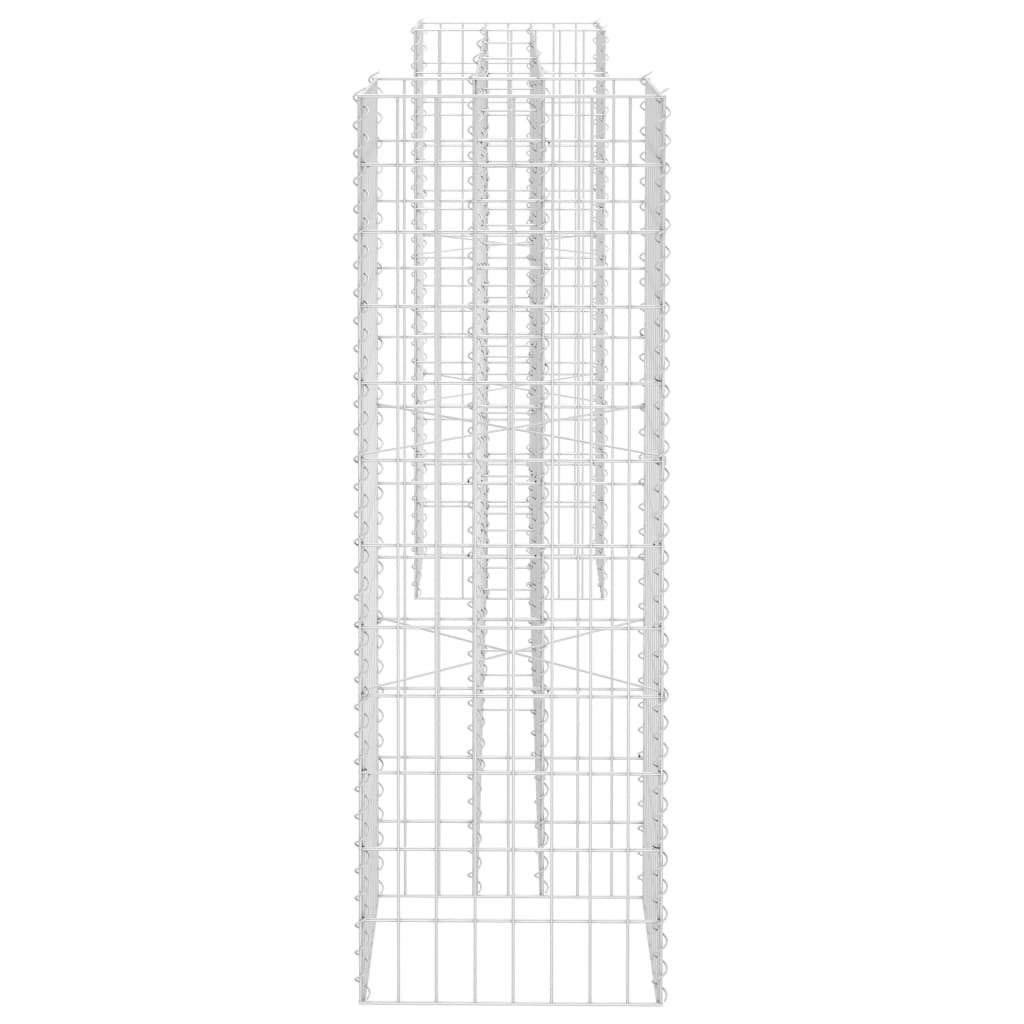 Gabion Plantenbak H-Vormig Staaldraad 260 x 40 x 120 cm