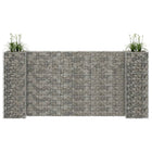 Gabion planter H-shaped 260x40x120 cm steel wire