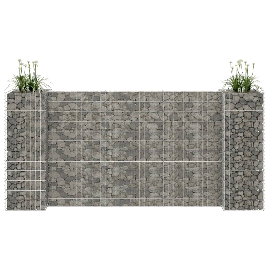 Gabion Plantenbak H-Vormig Staaldraad 260 x 40 x 120 cm