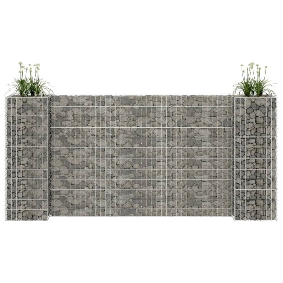 Gabion Plantenbak H-Vormig Staaldraad 260 x 40 x 120 cm