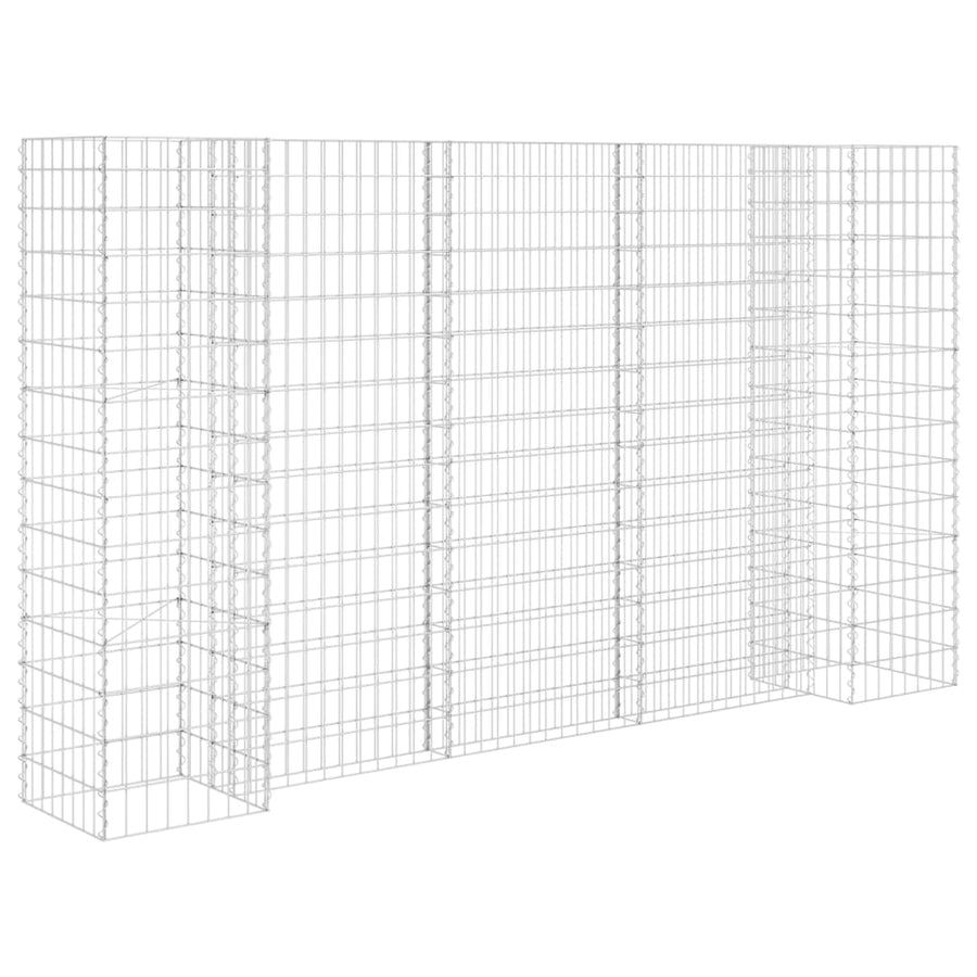 Gabion Plantenbak H-Vormig Staaldraad 260 x 40 x 150 cm