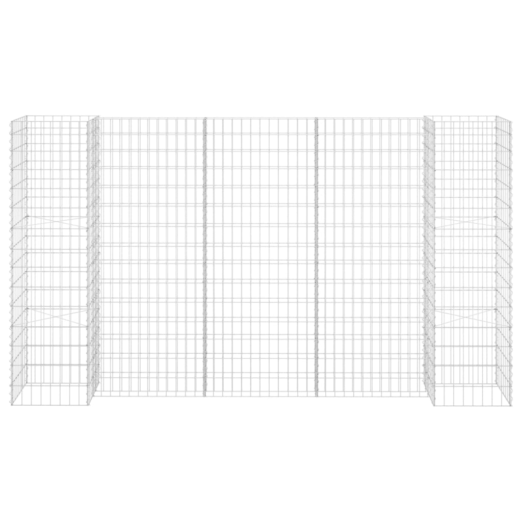Gabion Plantenbak H-Vormig Staaldraad 260 x 40 x 150 cm