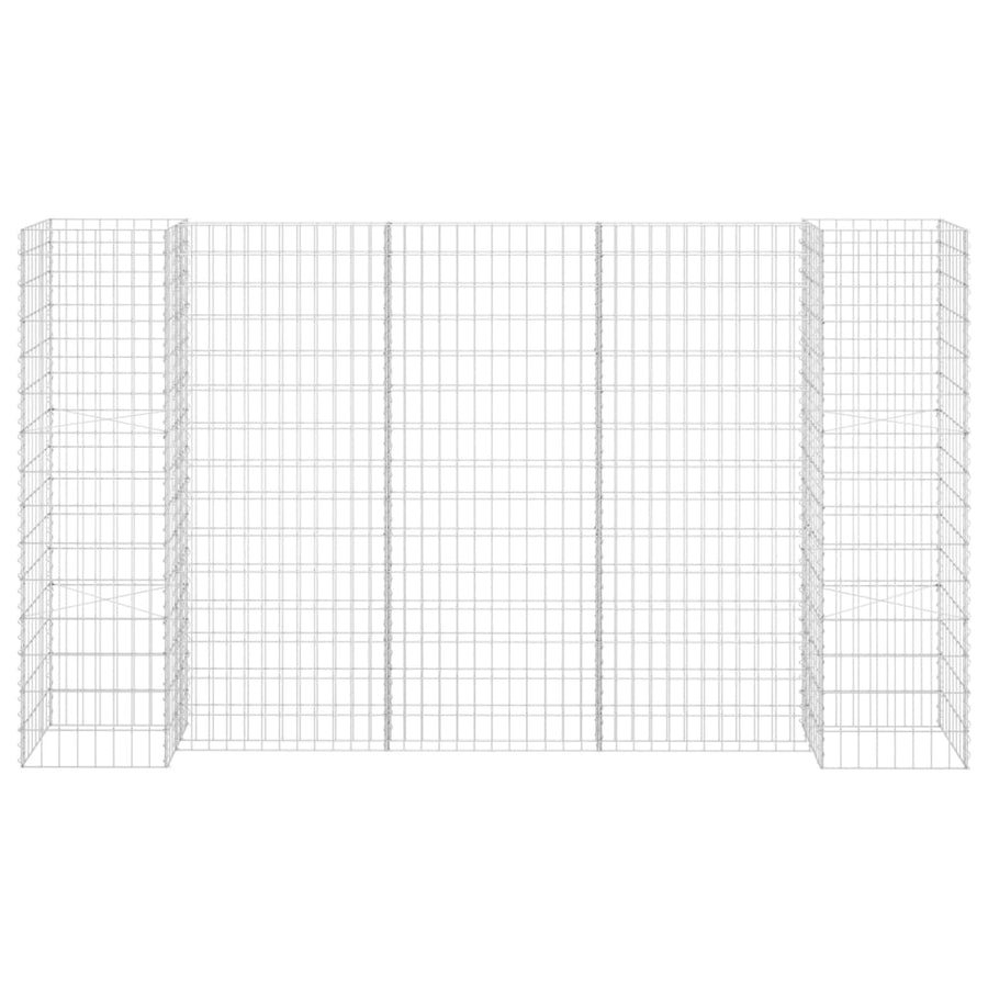 Gabion Plantenbak H-Vormig Staaldraad 260 x 40 x 150 cm