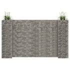 Gabion planter H-shaped 260x40x150 cm steel wire