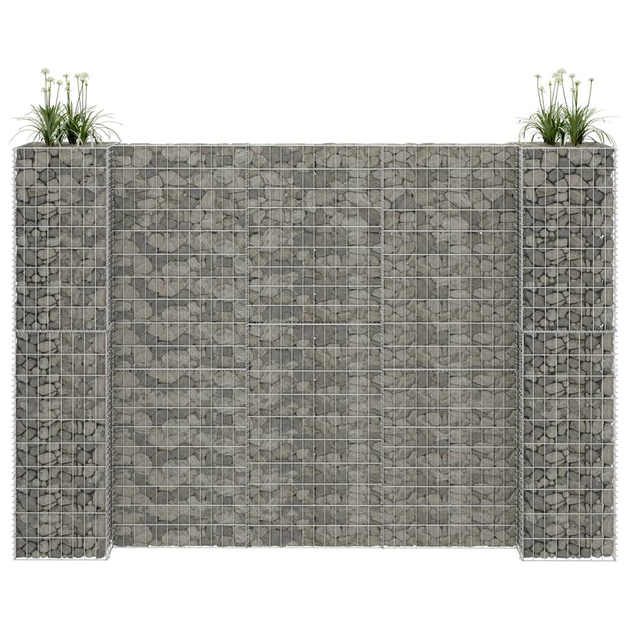 Gabion Plantenbak H-Vormig Staaldraad 260 x 40 x 180 cm