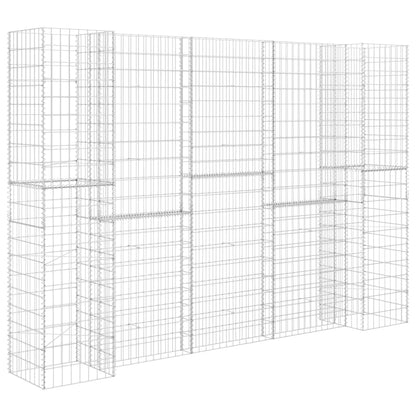 Gabion Plantenbak H-Vormig Staaldraad 260 x 40 x 200 cm